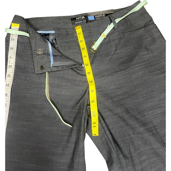 Size 8 Apt. 9 Gray Womens Modern Fit Straight Leg Capri Chopped‎ Pants Casual - Picture 4 of 8